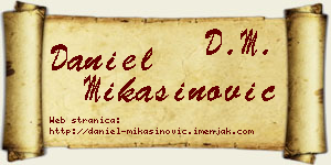 Daniel Mikašinović vizit kartica